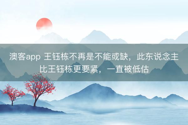 澳客app 王钰栋不再是不能或缺，此东说念主比王钰栋更要紧，一直被低估
