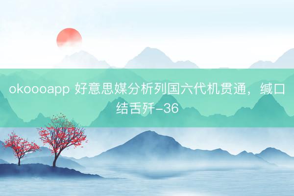 okoooapp 好意思媒分析列国六代机贯通，缄口结舌歼-36
