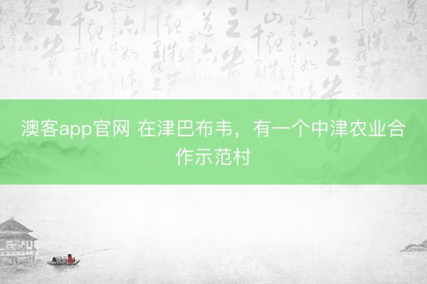 澳客app官网 在津巴布韦,有一个中津农业合作示范村