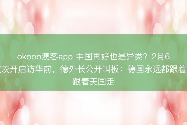 okooo澳客app 中国再好也是异类？2月6日，默茨开启访华前，德外长公开叫板：德国永远都跟着美国走