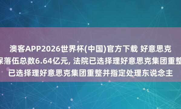 澳客APP2026世界杯(中国)官方下载 好意思克家居: 为控股股东担保落伍总数6.64亿元， 法院已选择理好意思克集团重整并指定处理东说念主