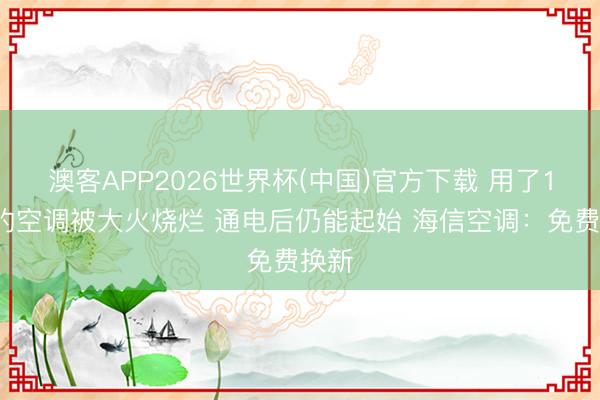 澳客APP2026世界杯(中国)官方下载 用了10年的空调被大火烧烂 通电后仍能起始 海信空调：免费换新
