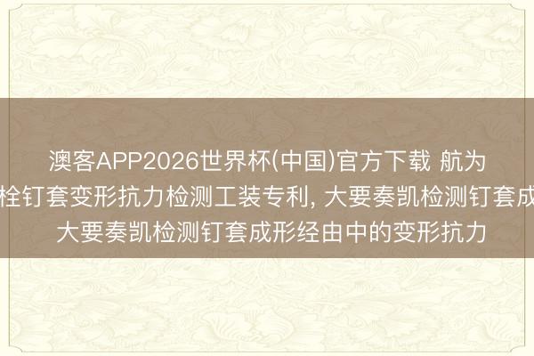 澳客APP2026世界杯(中国)官方下载 航为高科得回单面相接螺栓钉套变形抗力检测工装专利， 大要奏凯检测钉套成形经由中的变形抗力