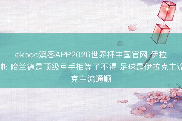 okooo澳客APP2026世界杯中国官网 伊拉克主帅: 哈兰德是顶级弓手相等了不得 足球是伊拉克主流通顺